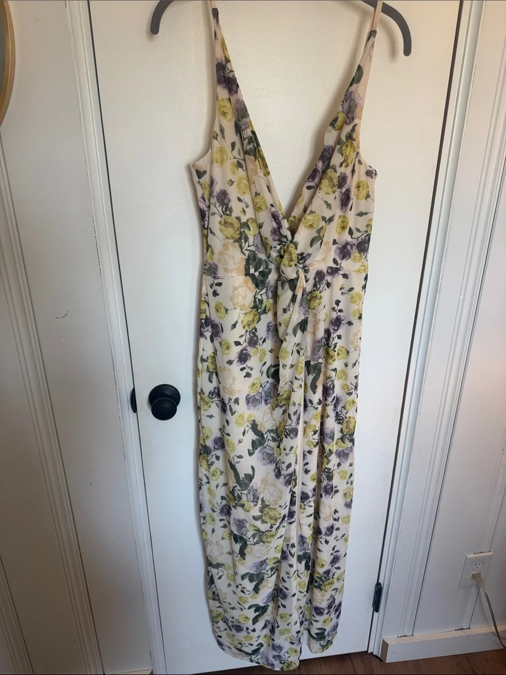 Abercrombie & Fitch | Floral Maxi Dress in Cream and Yellow | XL